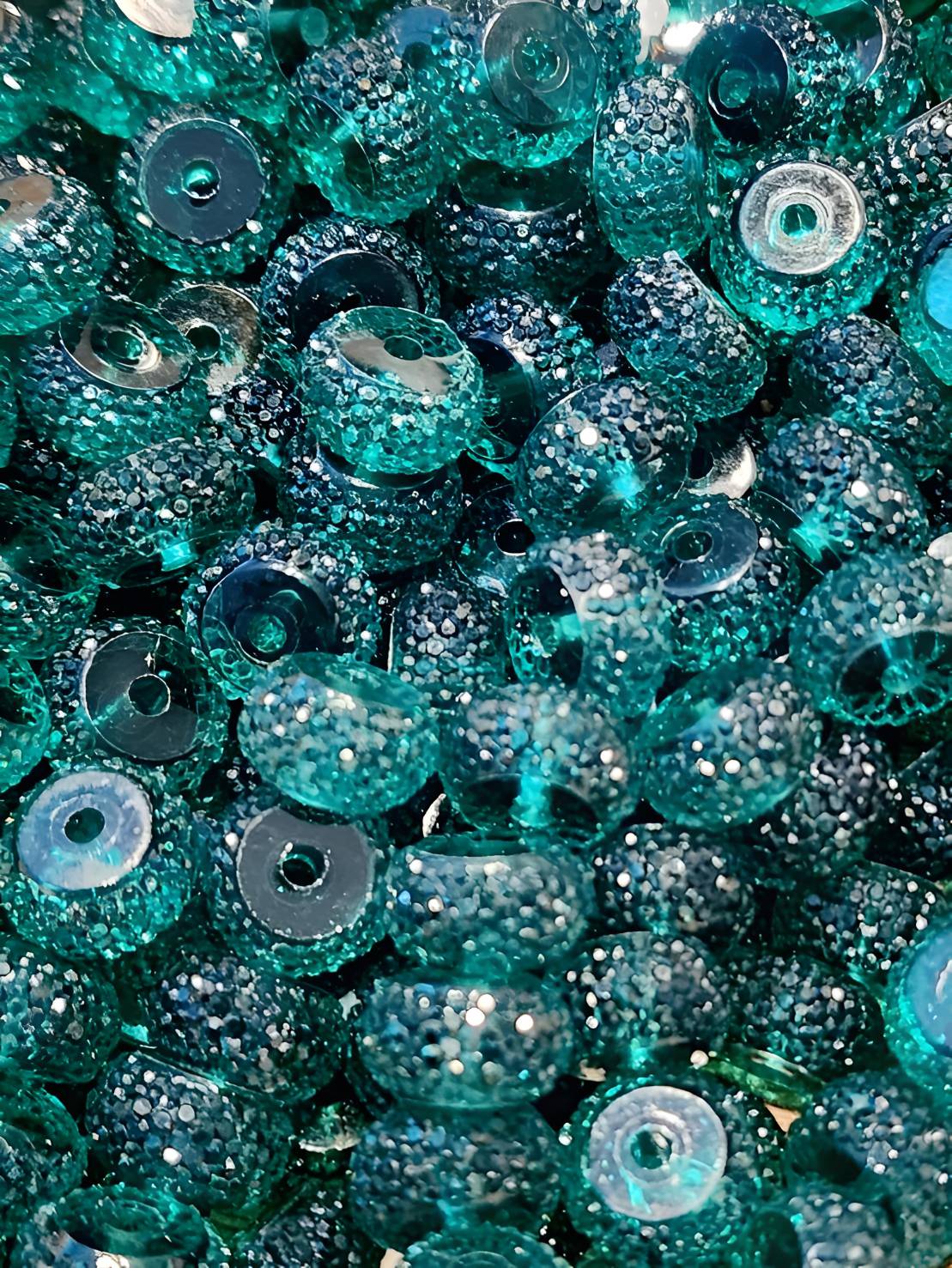 Green Rhinestone Abacus 12mm Beads – Bailey's Beads