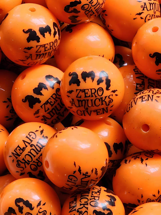 Orange Zero Amucks (Custom Bubblegum Beads)