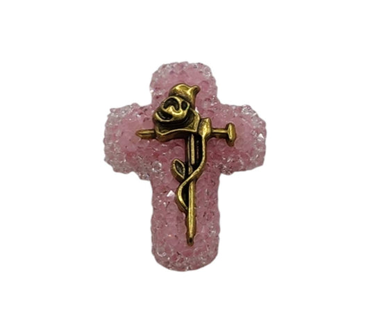 Light Pink Sugar Cross Beads