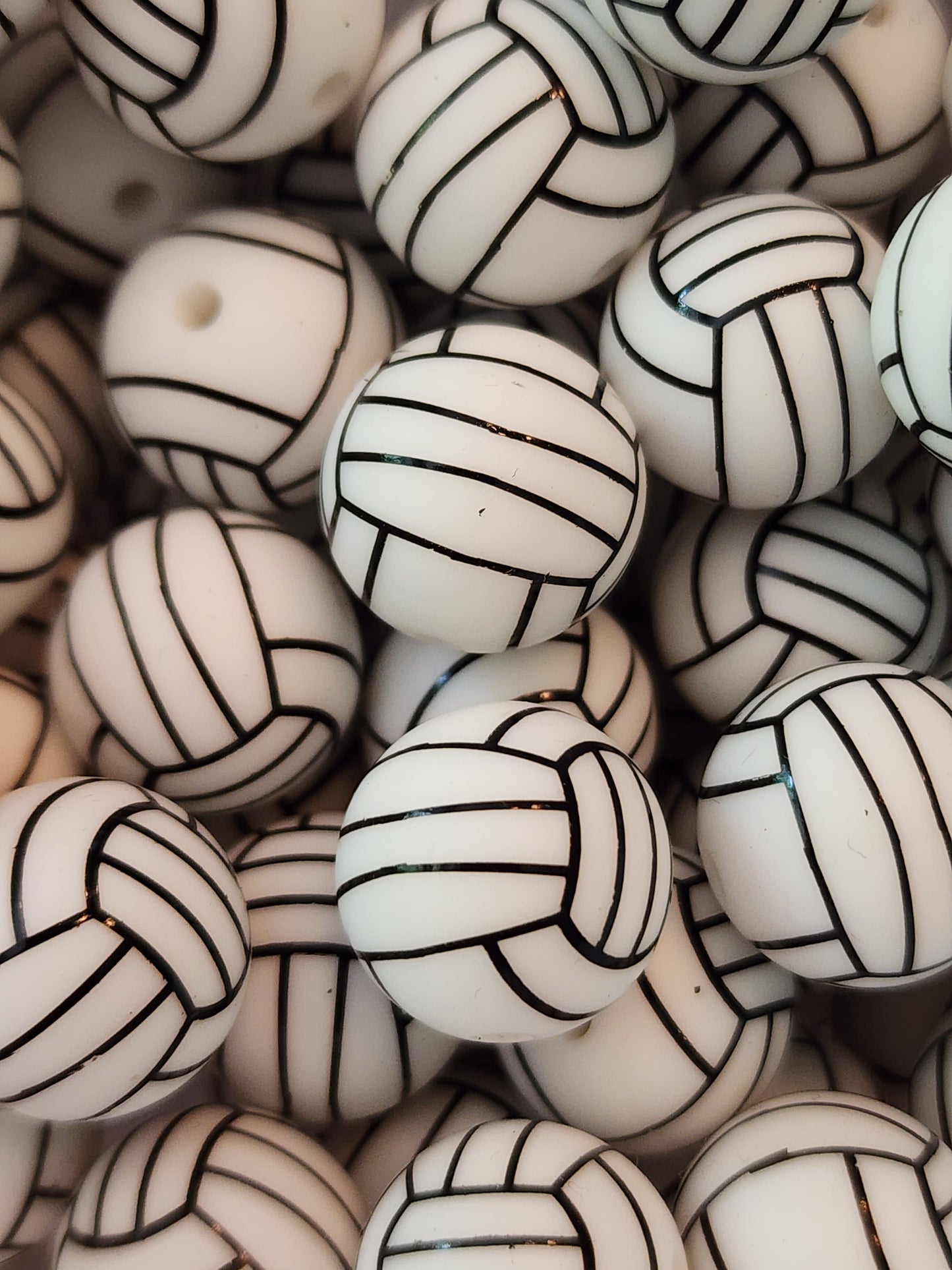 15MM Volleyball Silicone Beads