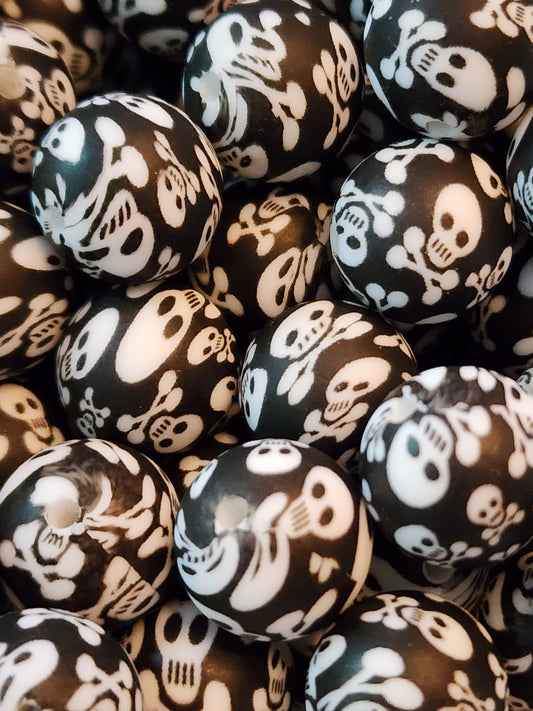 15MM Skull Silicone Beads