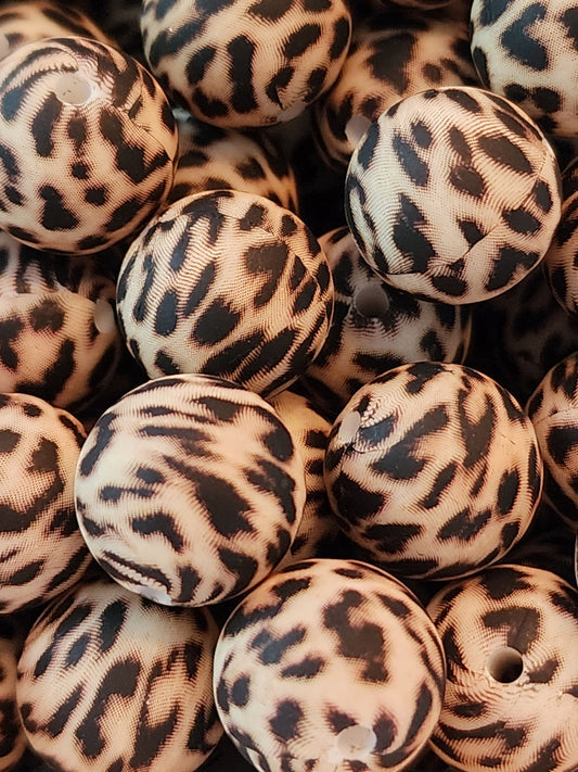 15MM Leopard Silicone Beads