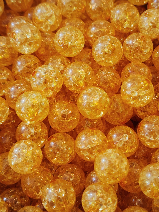 Orange Crackle *12mm* (Bubblegum Beads)