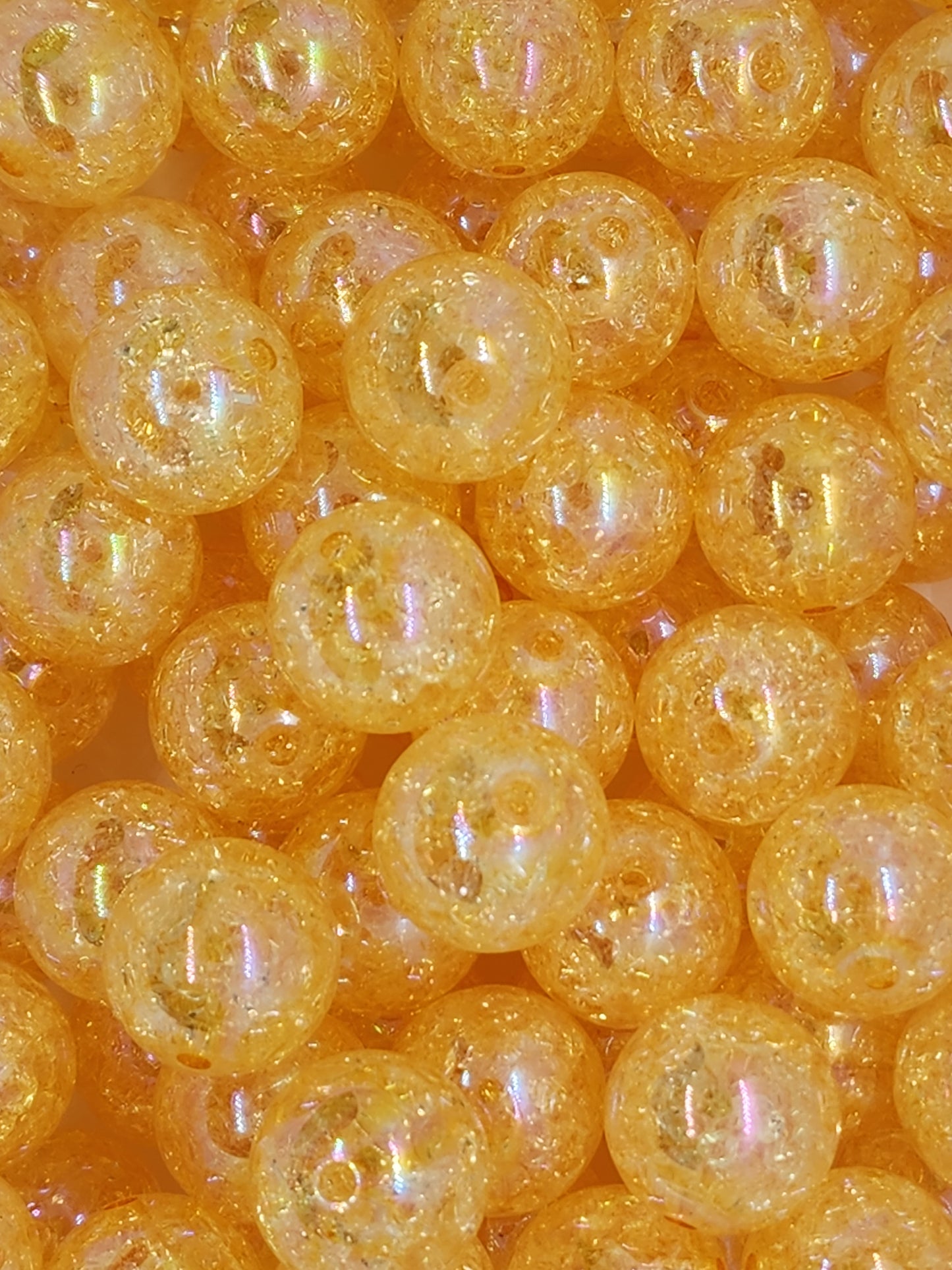 Orange Crackle 20mm (Bubblegum Beads)