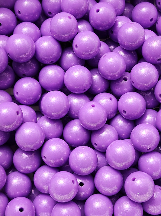 Purple Opal 15mm Silicone Beads
