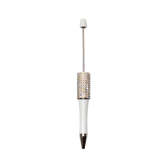 White Rhinestone Beadable Pens