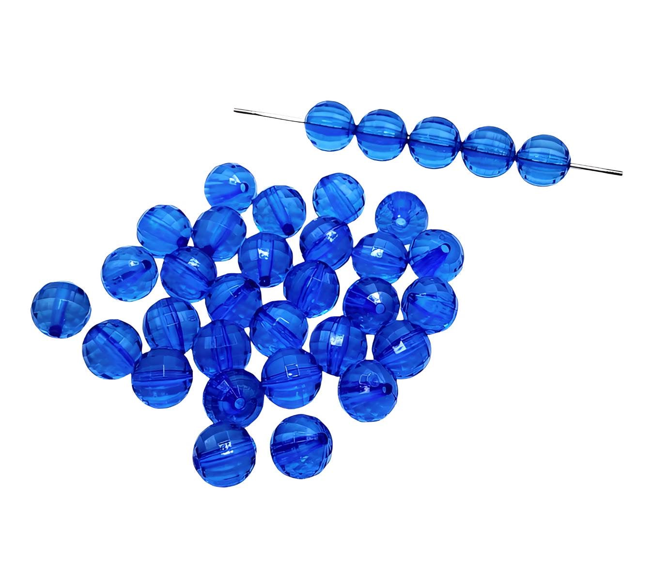 16mm Navy Acrylic Disco Beads