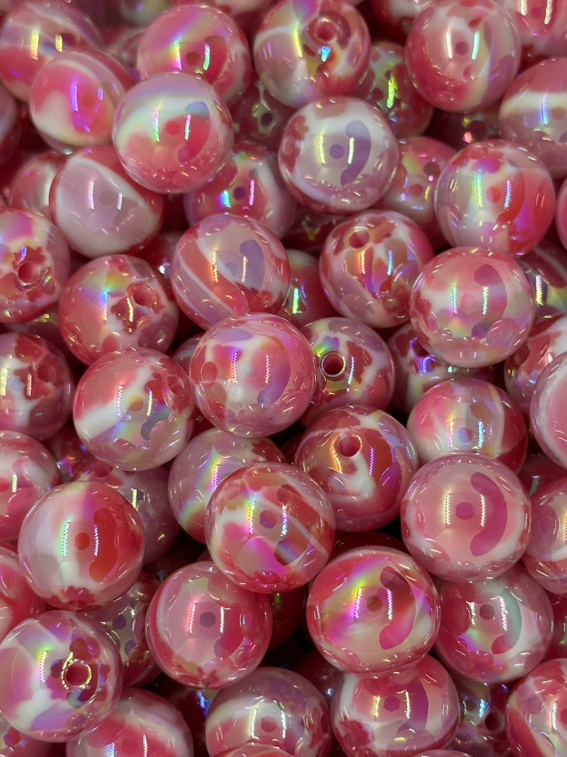 Pink 16mm Acrylic Beads