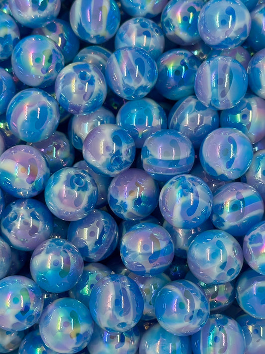 Blue 16mm Acrylic Beads