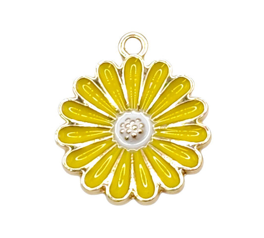 Yellow Daisy Charm