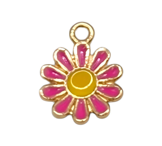 Pink Daisy Charm