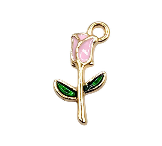 Light Pink Rose Charm