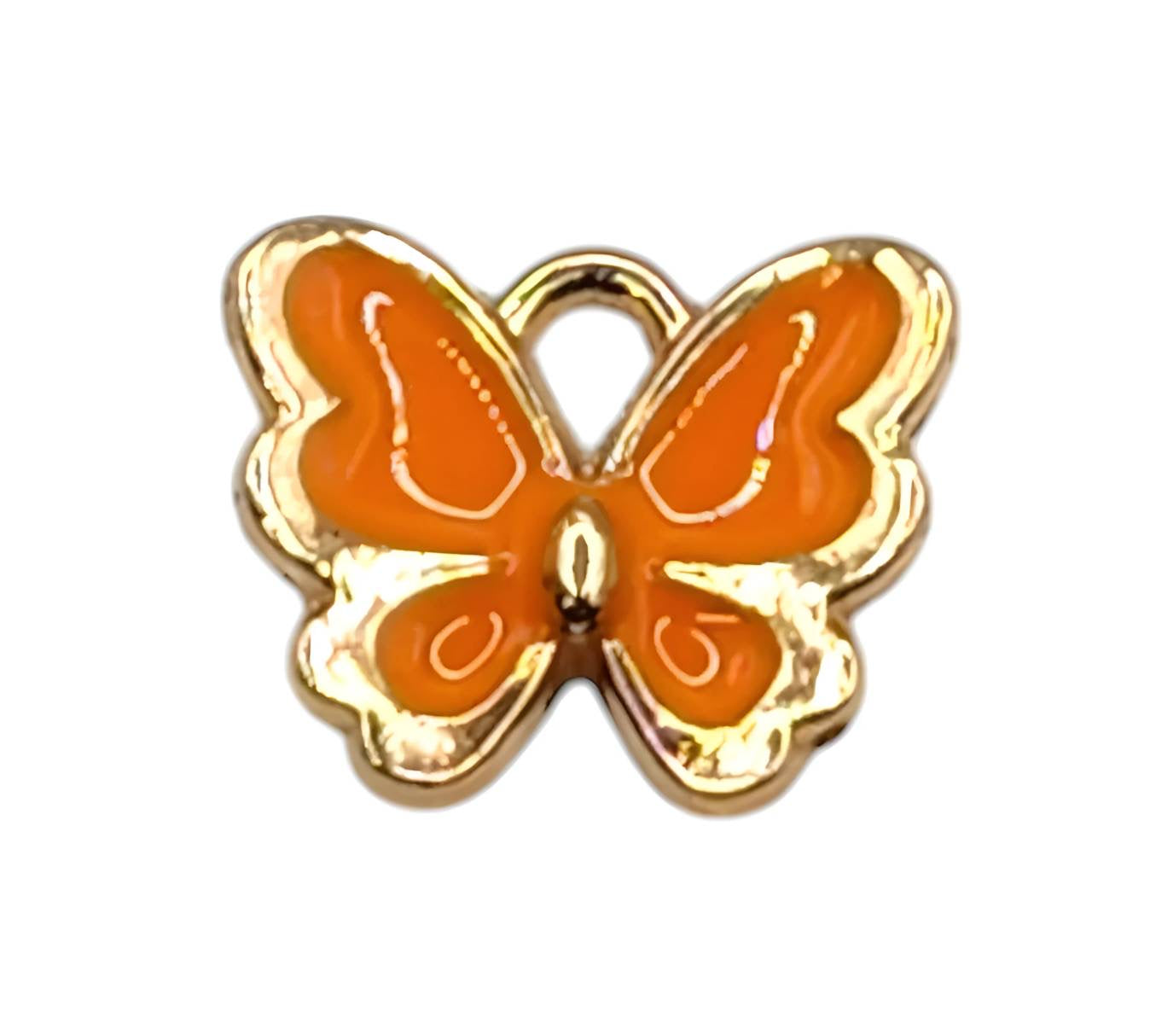 Orange Butterfly Charm