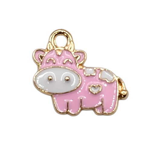 Pink Cow Charm