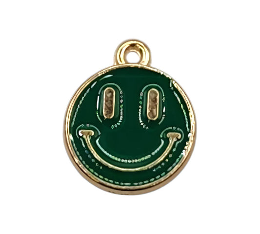 Green Smile Face Charm