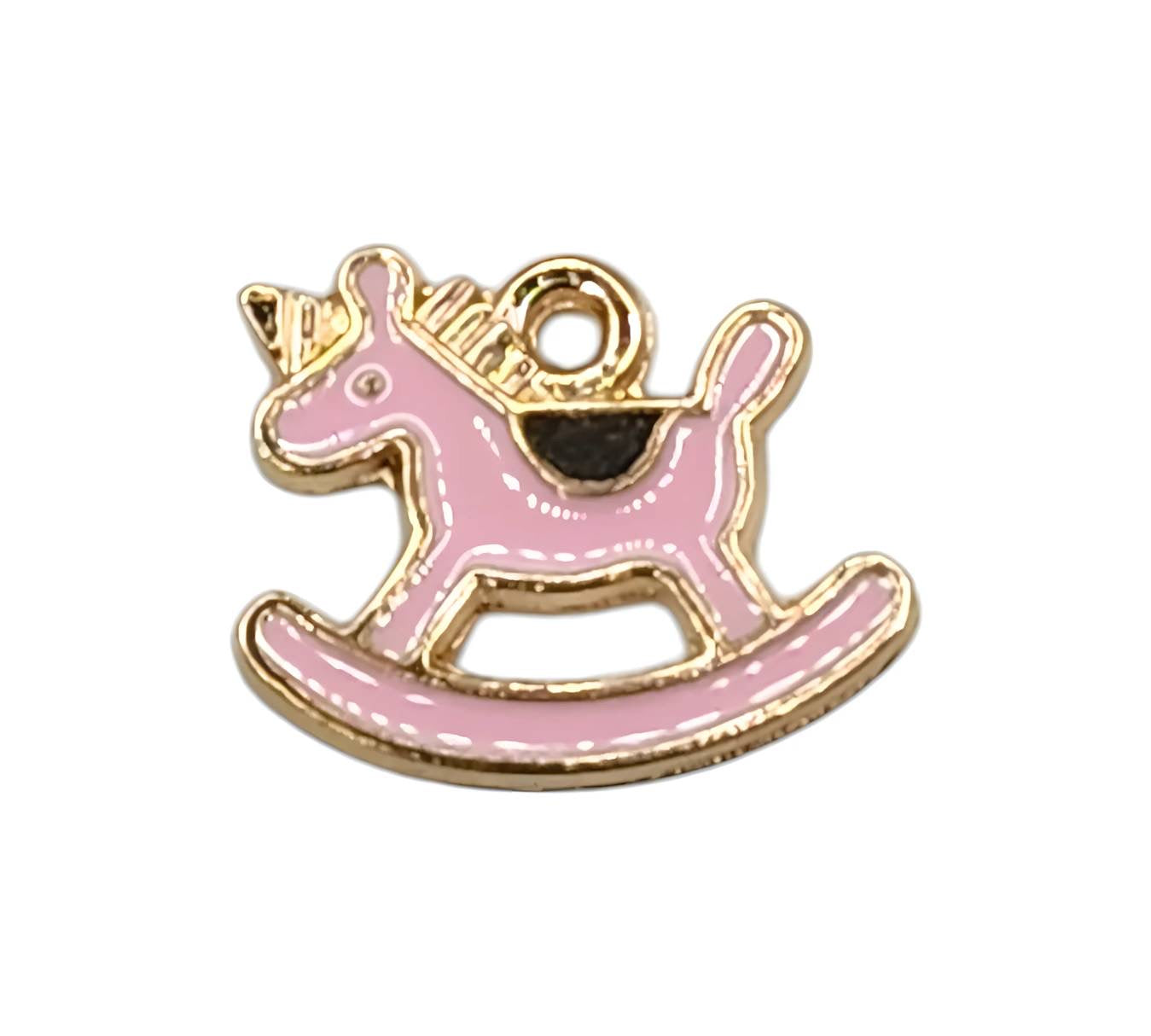 Pink Rocking Horse Charm