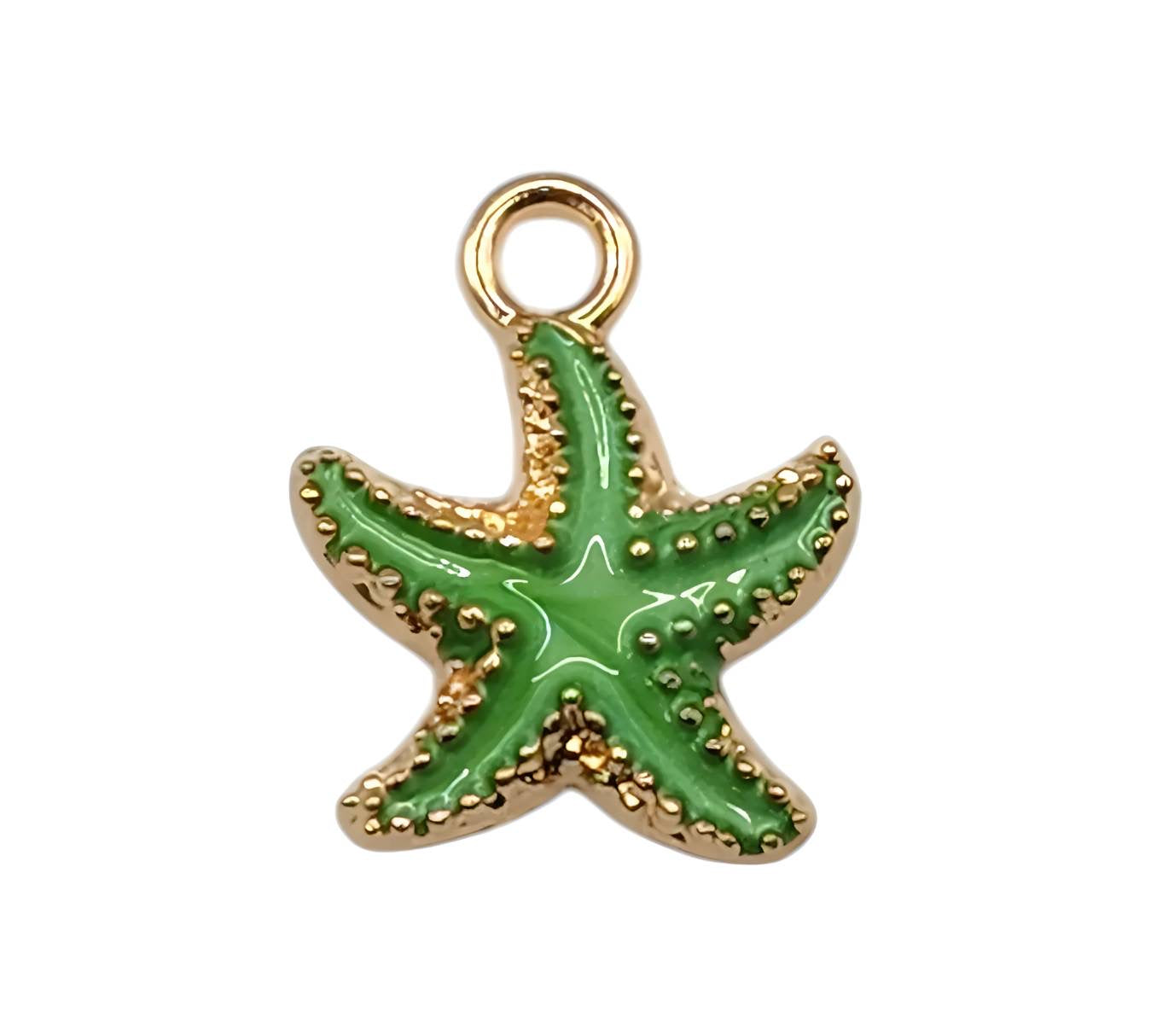 Green Starfish Charm