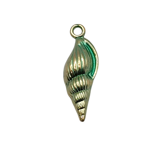 Green Seashell Charm