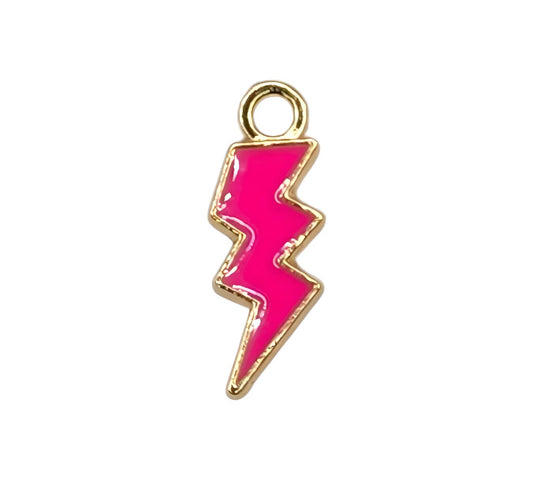 Pink Lightening Bolt Charm