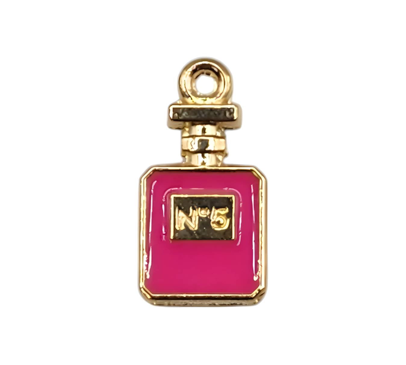 Dark Pink Perfume Bottle Charm