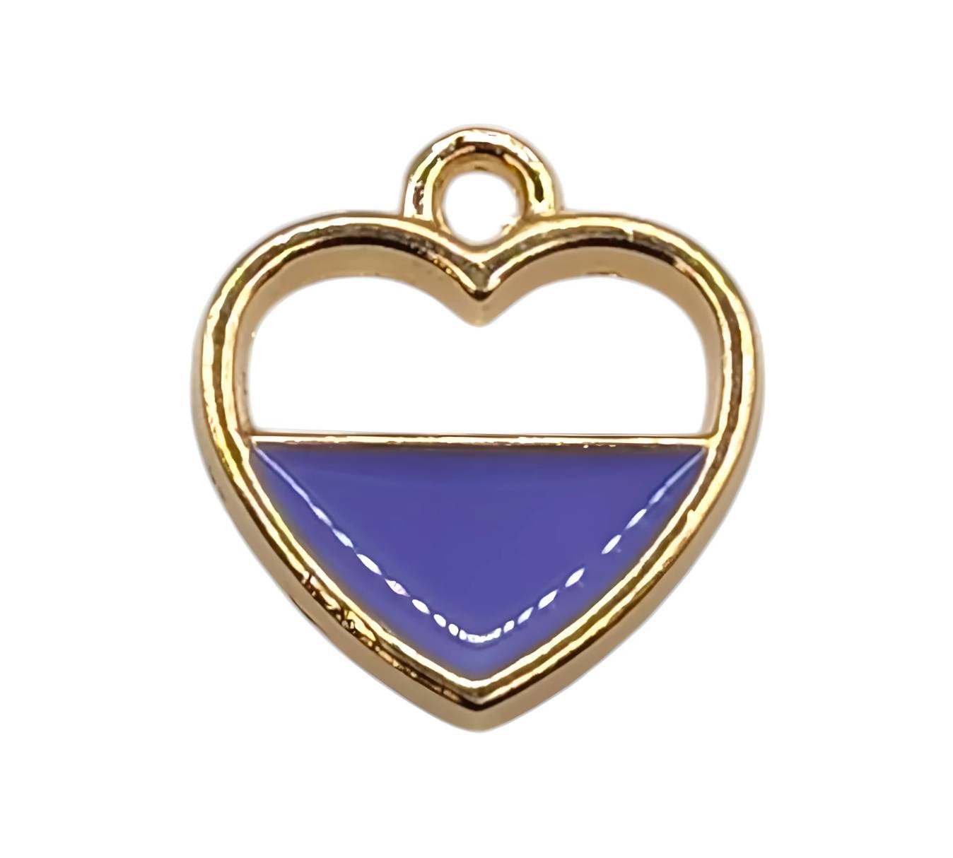 Half filled Purple Heart Charm