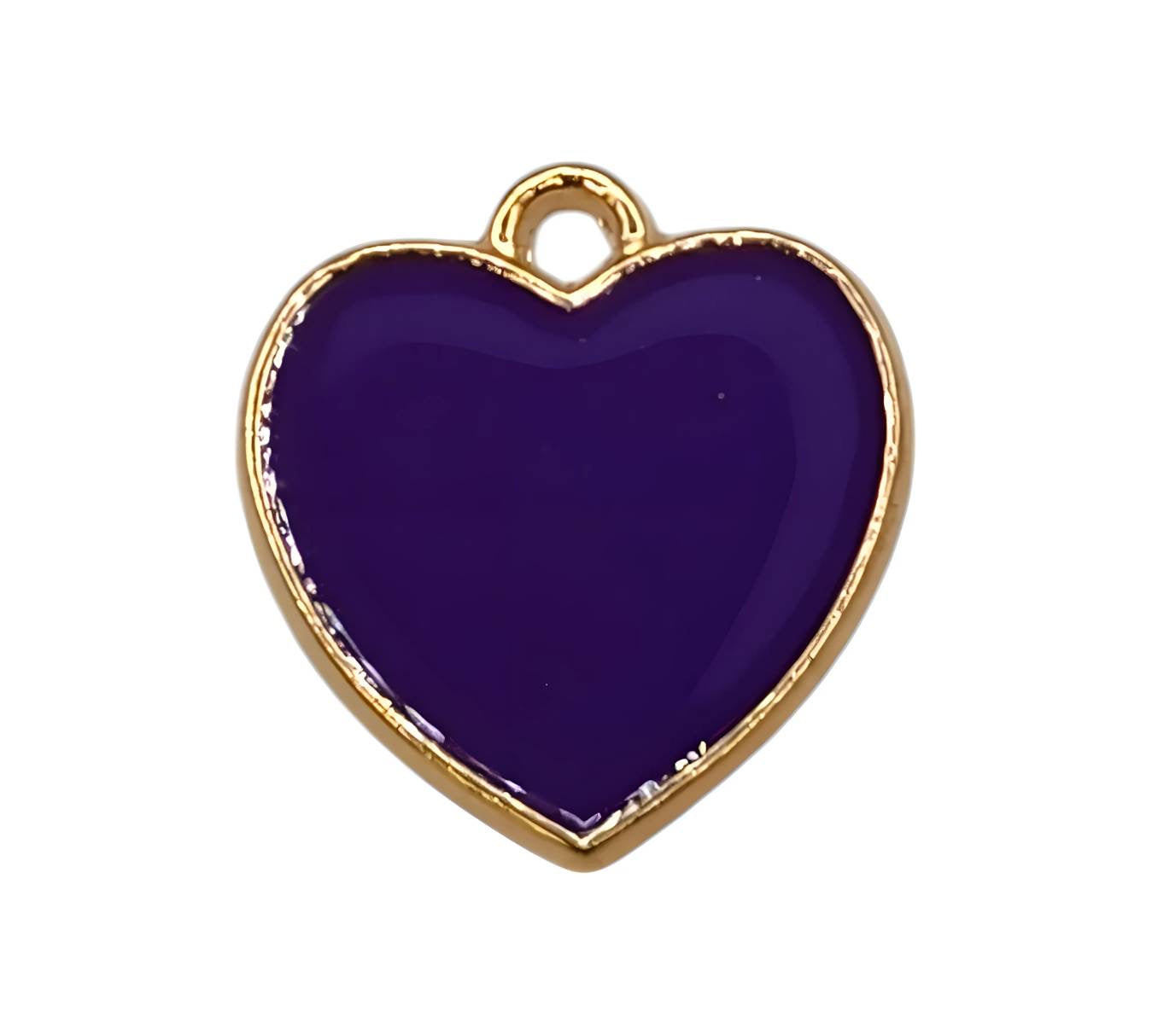 Amethyst Heart Charm