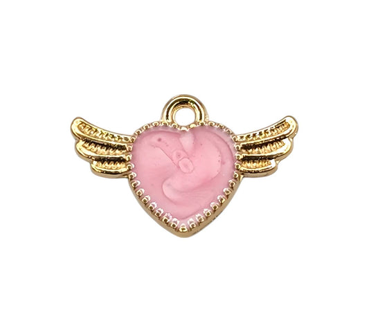 Winged Heart Charm