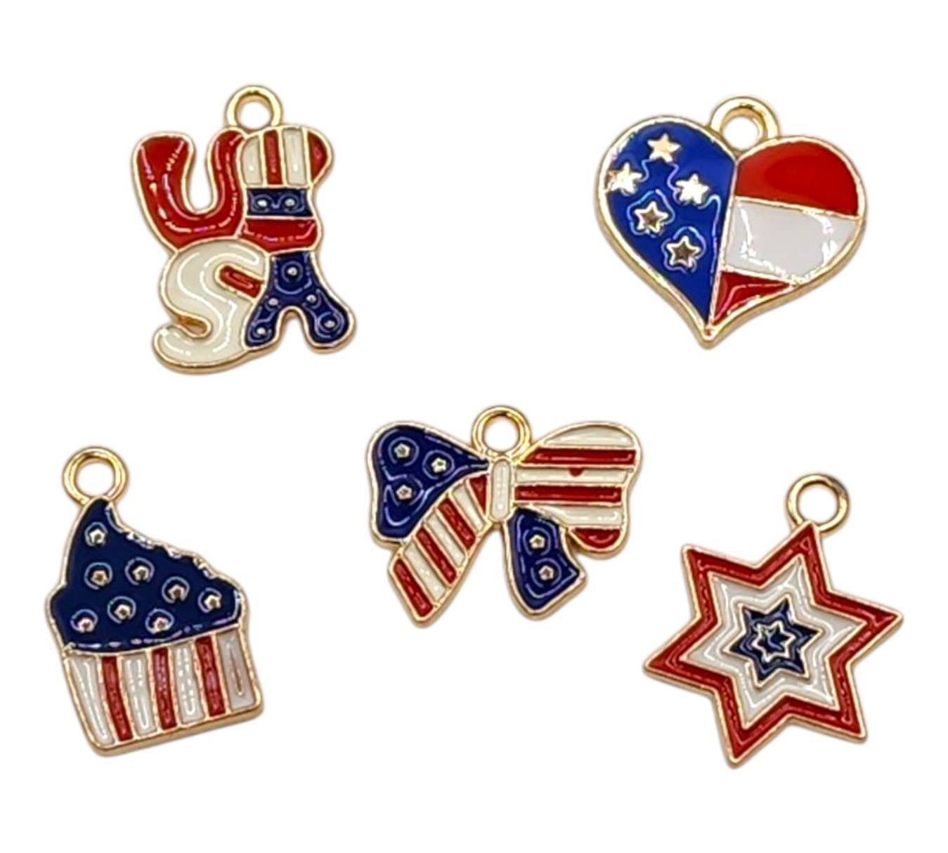 Mixed Patriotic 3 Charm Packs (5 count)