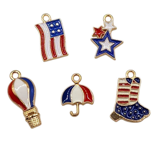 Mixed Patriotic 2 Charm Packs (5 count)