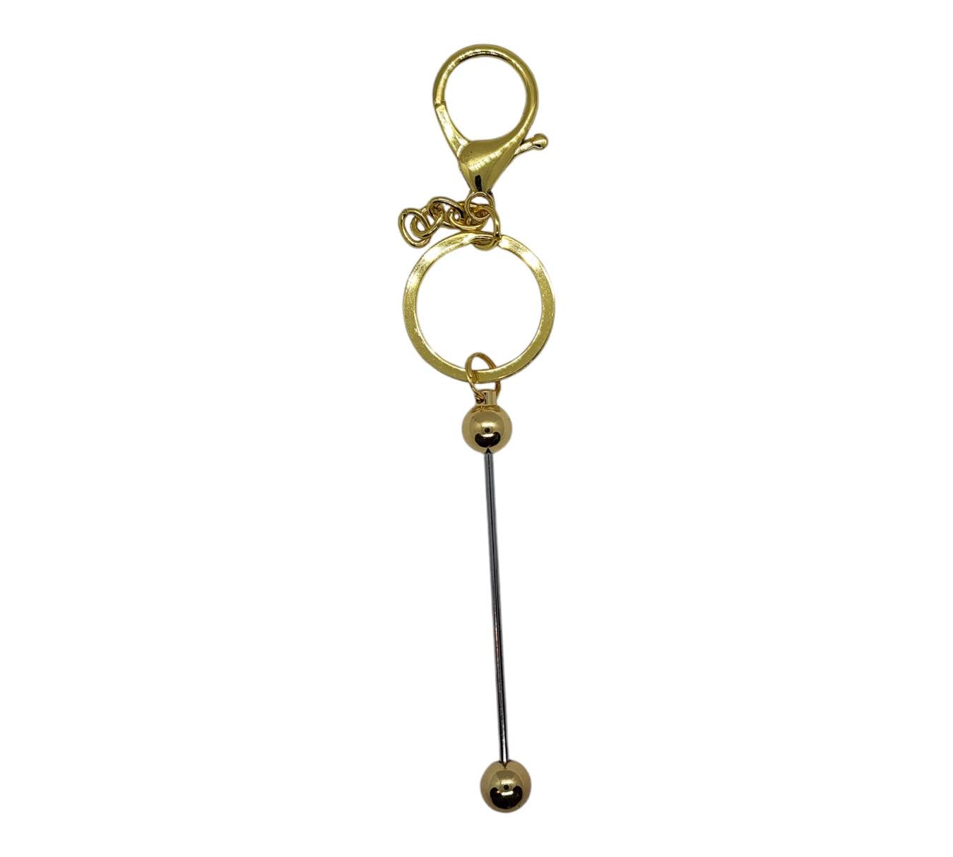 Gold Beadable Keyrings