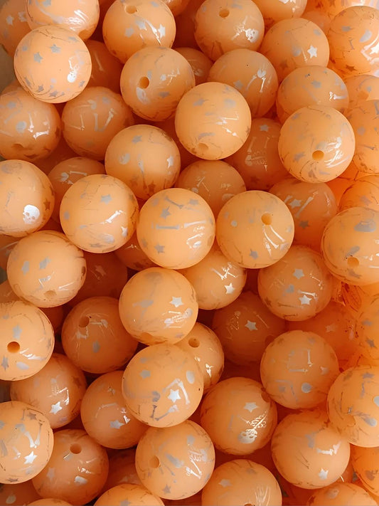 15MM Silicone Bead
Orange  Halloween Glow in Dark