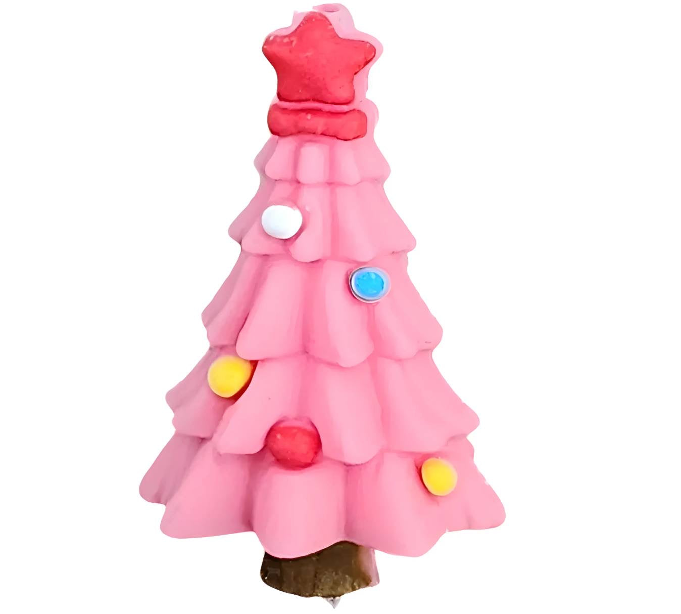 3D Pink Christmas Tree Beads