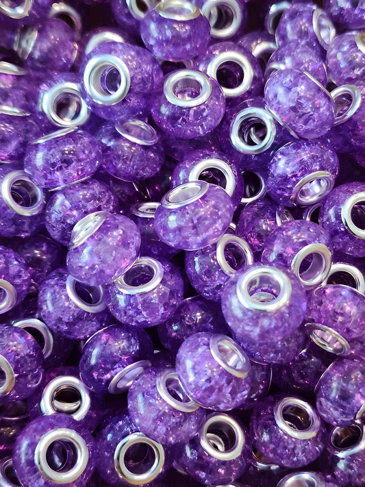 Purple Crackle (Large Hole Spacers)