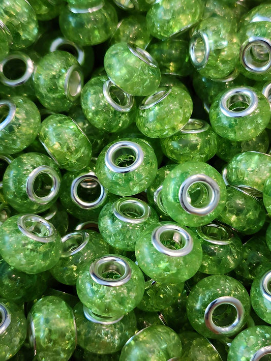 Light Green Crackle (Large Hole Spacers)