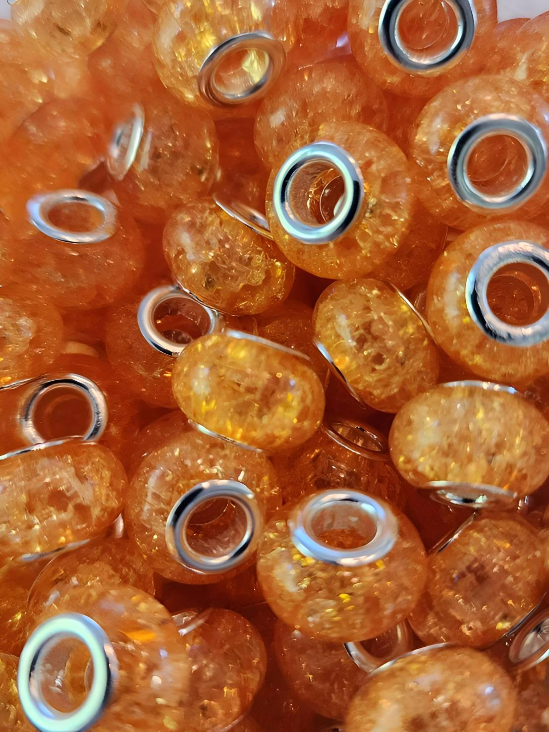 Orange Crackle (Large Hole Spacers)