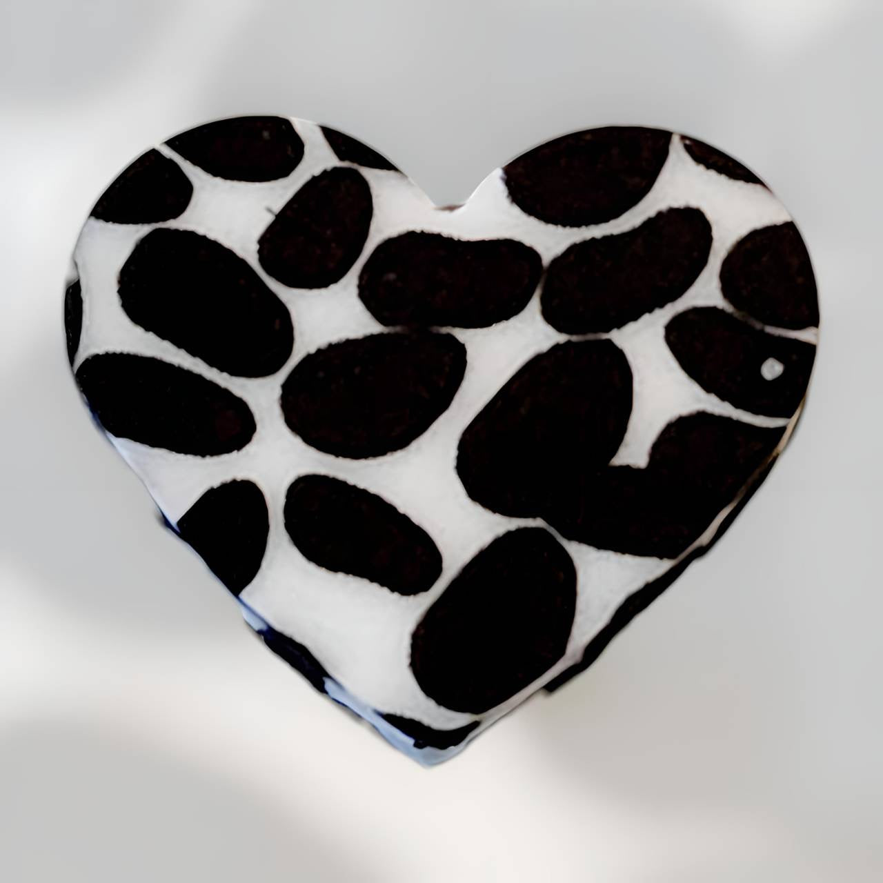 Cow Printed Heart Focal