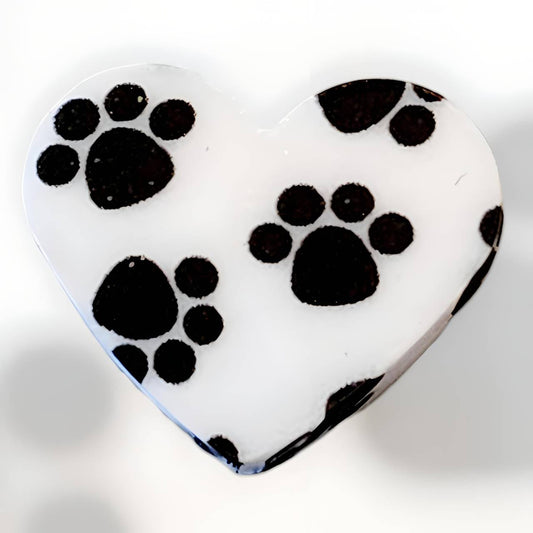 Paw Printed Heart Focals