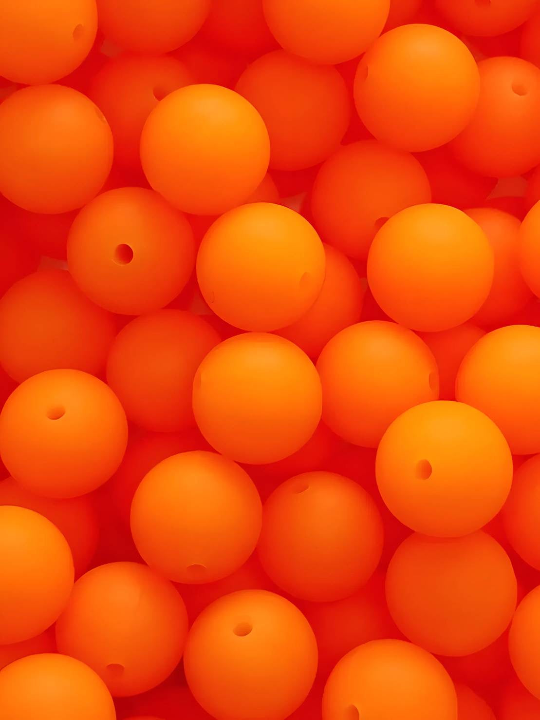 Tangerine Glow 15mm Silicone Beads