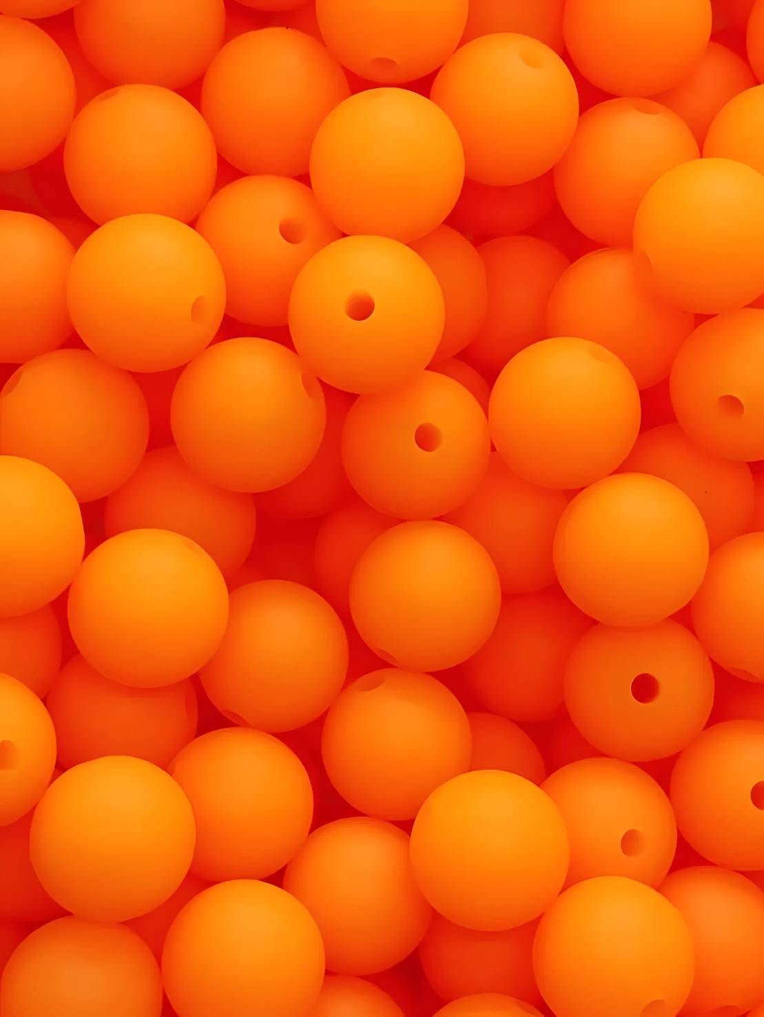 Tangerine Glow 12mm Silicone Beads