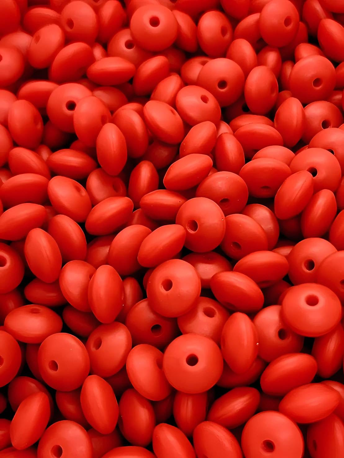 Mystic Ruby Silicone Lentil Beads