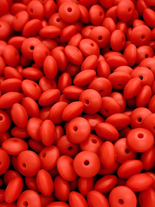 Mystic Ruby Silicone Lentil Beads