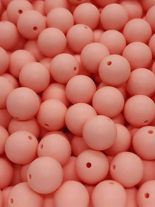 Peach Blossom 15mm Silicone Beads