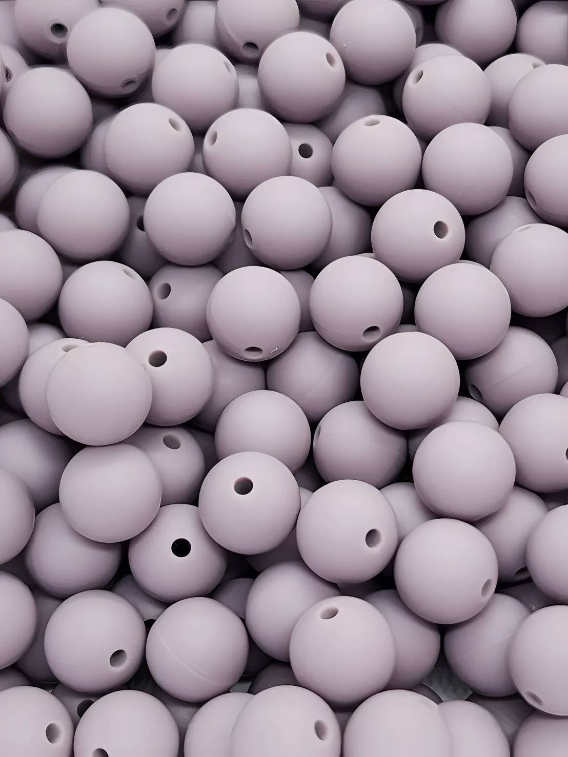 Vintage Violet 12mm Silicone Beads