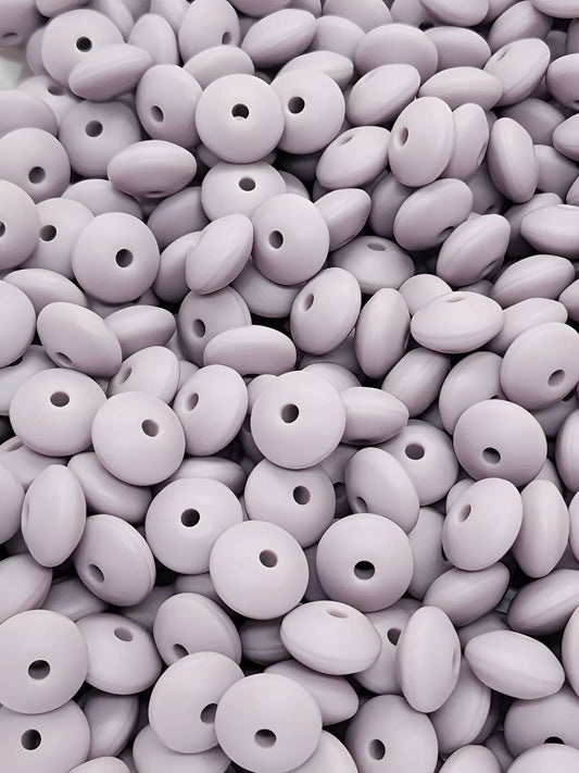 Vintage Violet Silicone Lentil Beads