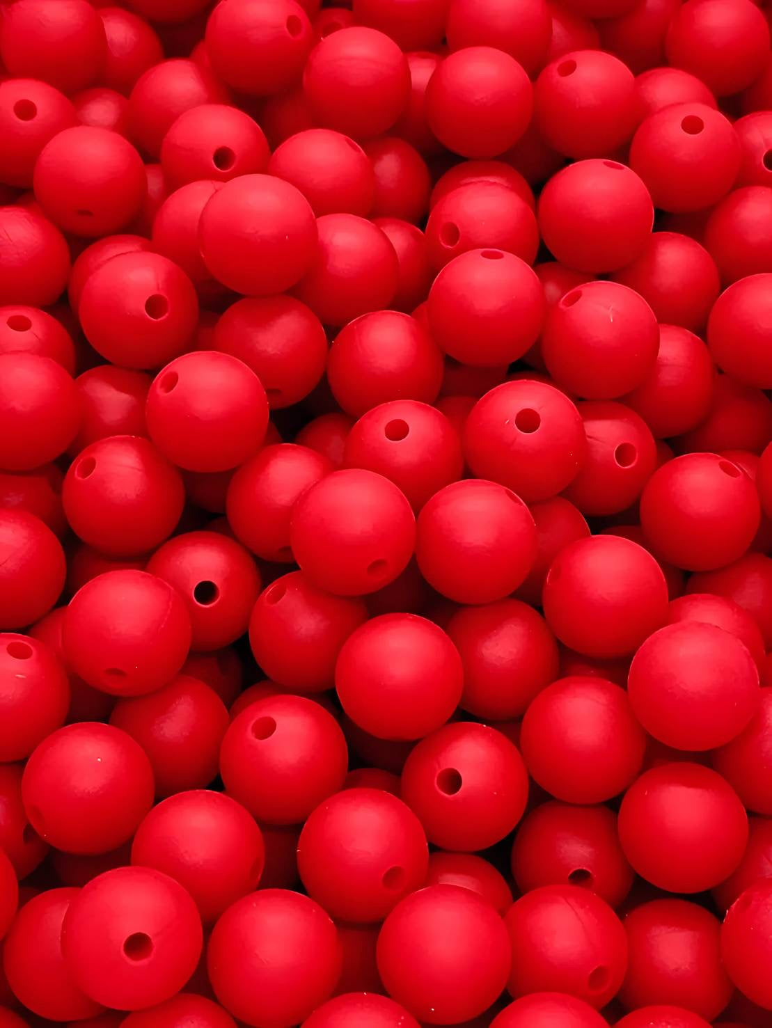 Scarlet Velvet 12mm Silicone Beads