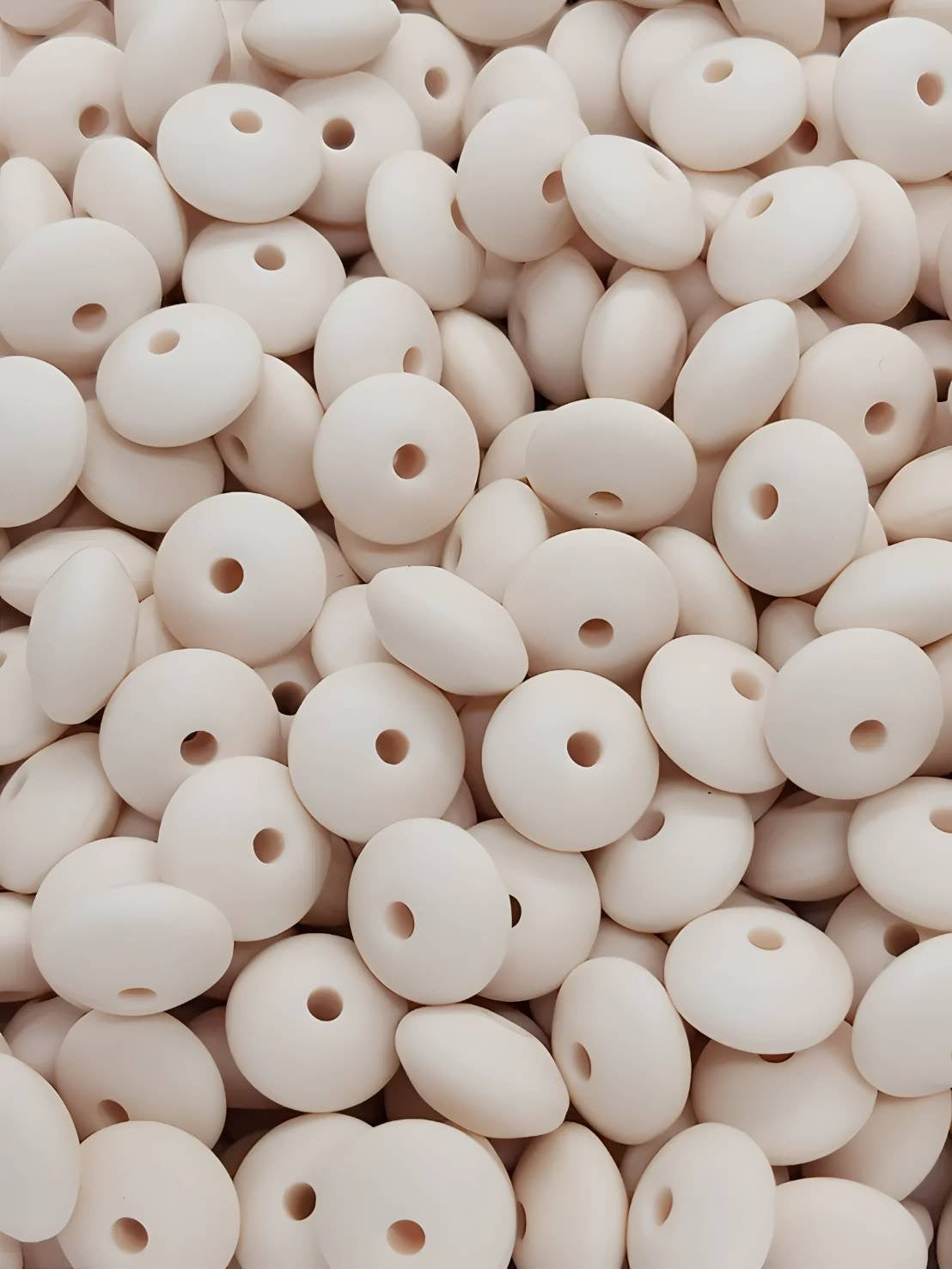 Whispering Petal Silicone Lentil Beads