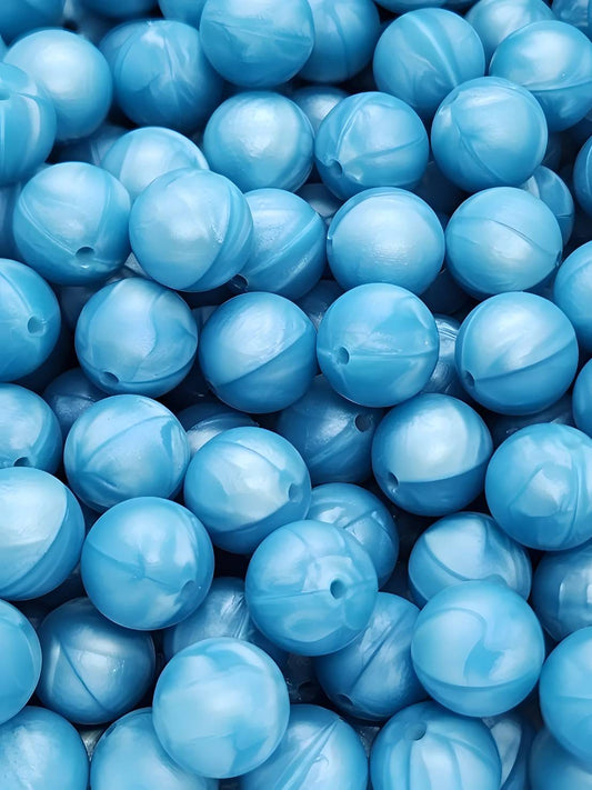 Ocean Breeze 15mm Silicone Beads