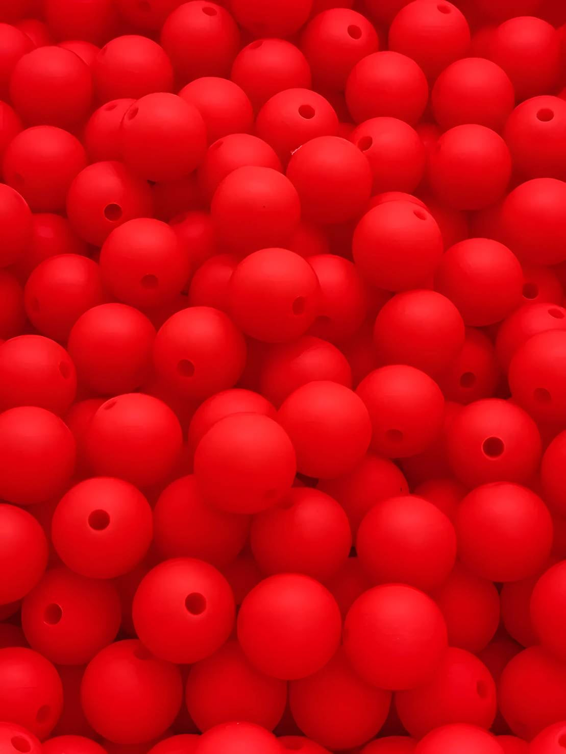 Ruby Radiance 12mm Silicone Beads