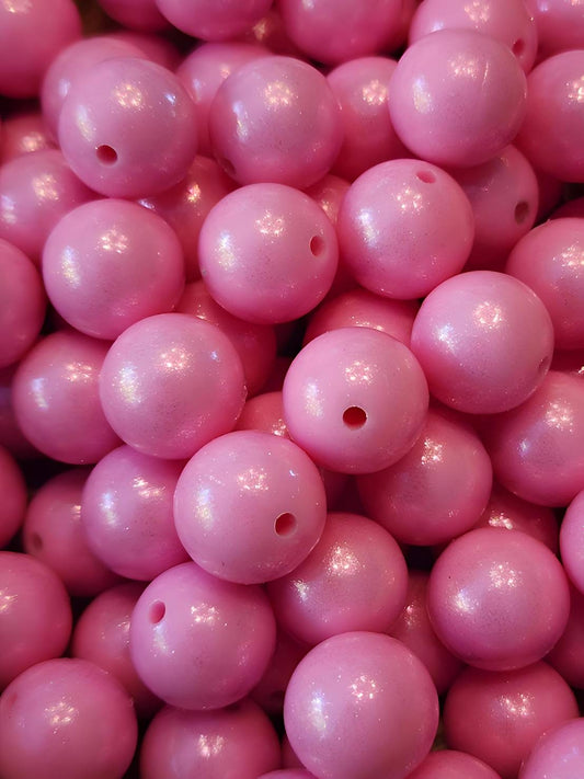 Pink Opal 15mm Silicone Beads