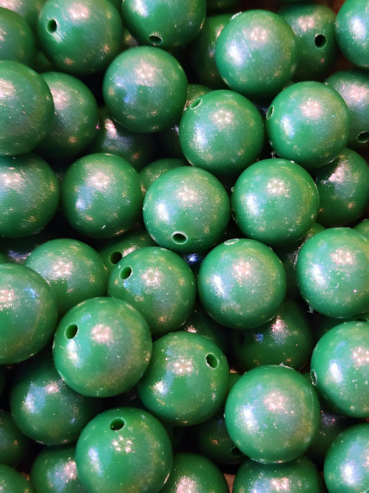 Green Opal 15mm Silicone Beads